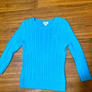Lilly Pulitzer quarter sleeve cable knit sweater